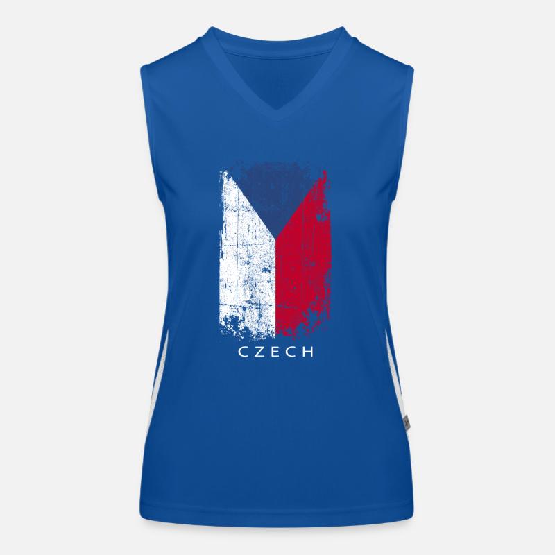 Souvenir avec le drapeau de la République tchèque Débardeur respirant contrasté Femme