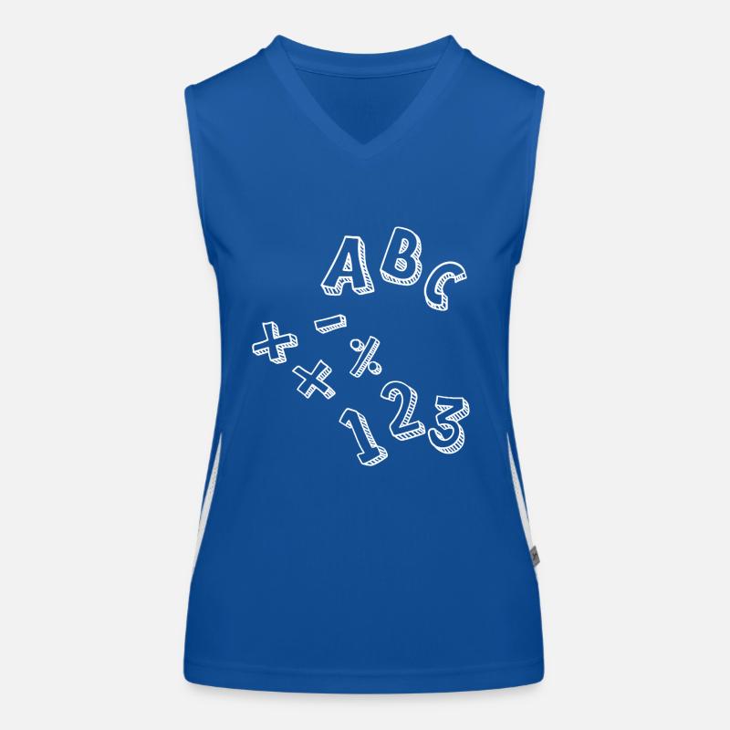 Einschulung: ABC - 123 - +-x: Funktionelles Kontrast-Tank Top für Frauen