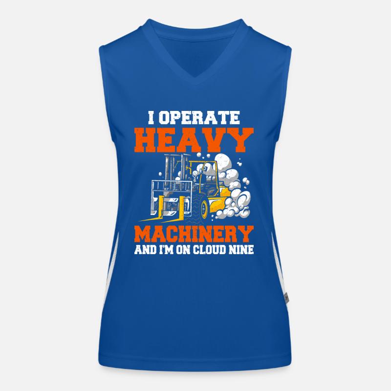 Gabelstaplerfahrer Gabelstapler Staplerfahrer Funktionelles Kontrast-Tank Top für Frauen