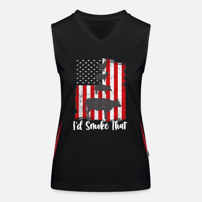 Das würde ich rauchen Funktionelles Kontrast-Tank Top für Frauen