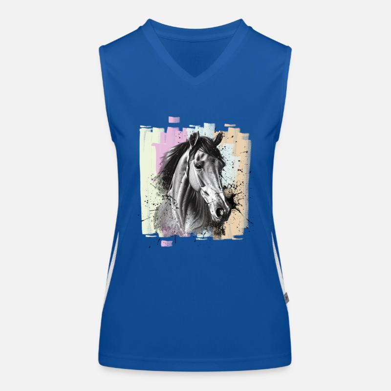 Pferd Funktionelles Kontrast-Tank Top für Frauen
