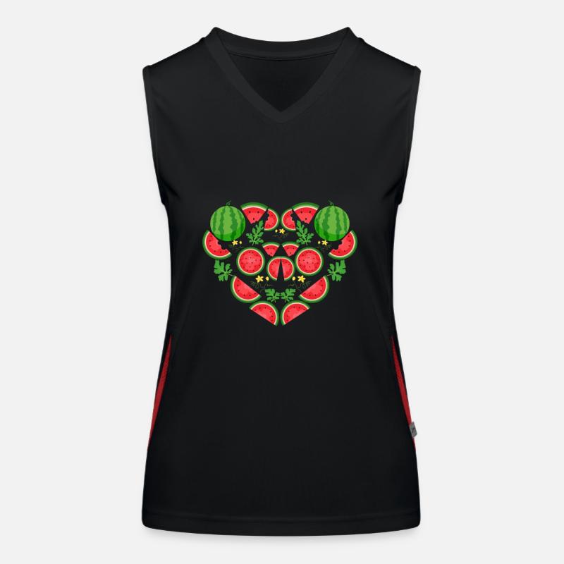 Pastèque Débardeur respirant contrasté Femme