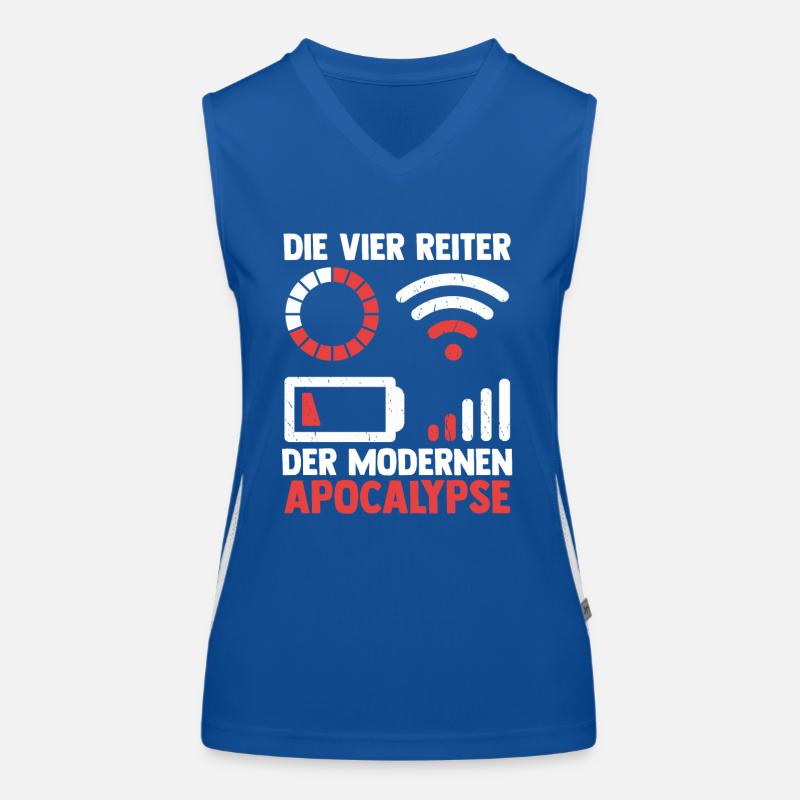 Die vier Reiter der modernen Apocalypse Funktionelles Kontrast-Tank Top für Frauen