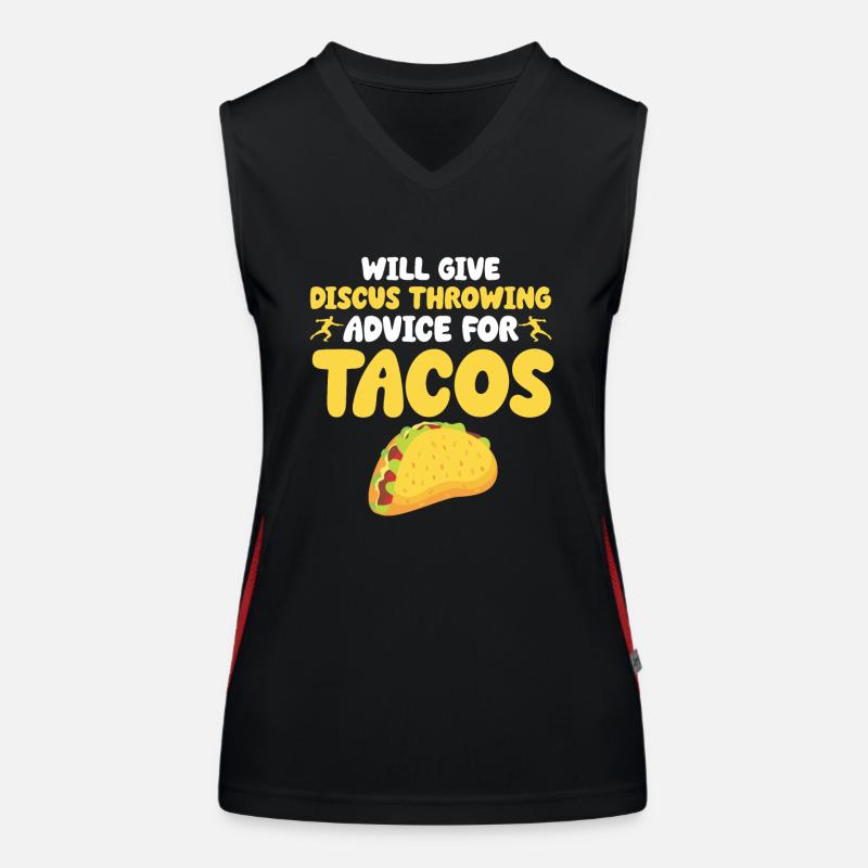 Discus Thrower Gift Discus Throwing Women's Functional Contrast Tank Top