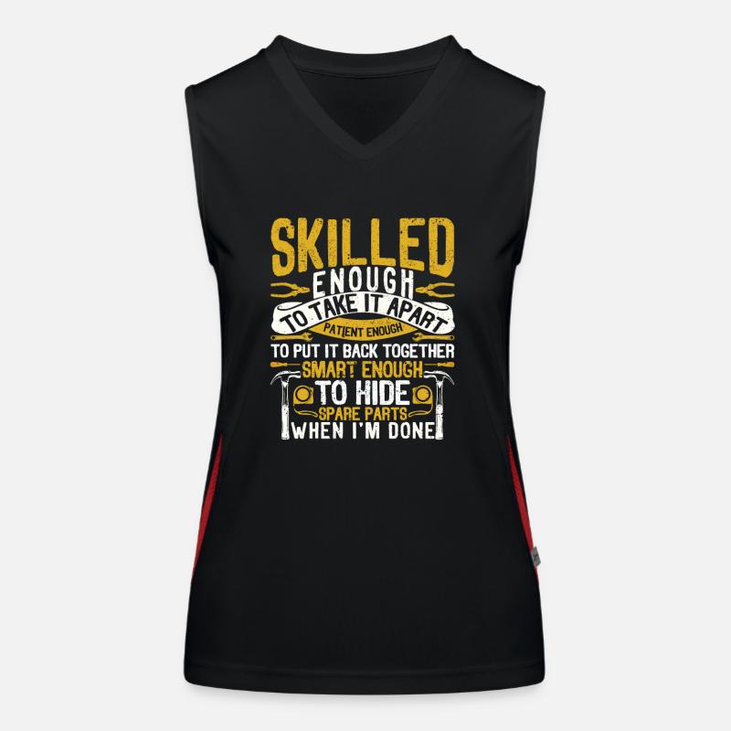 Skillful enough to disassemble it craftsmen Women's Functional Contrast Tank Top