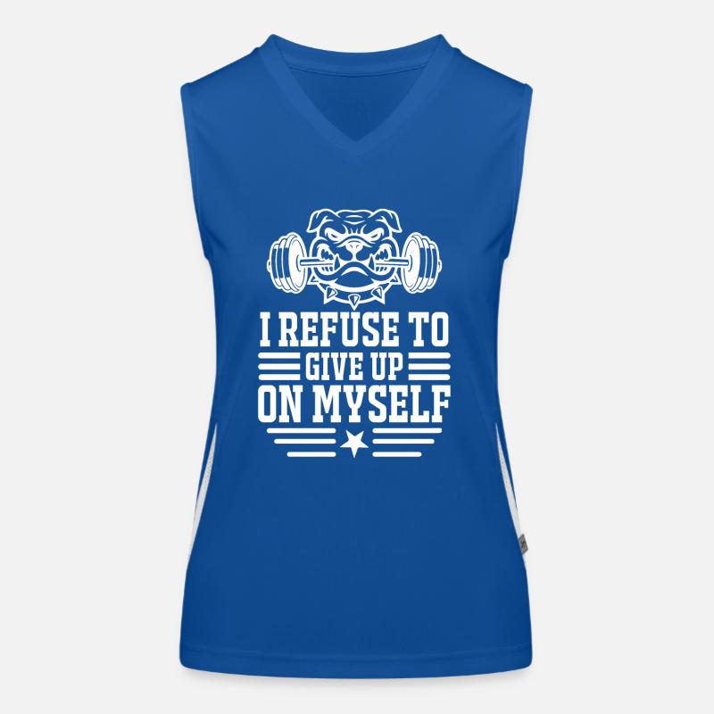 Je refuse de renoncer à moi-même - Débardeur respirant contrasté Femme