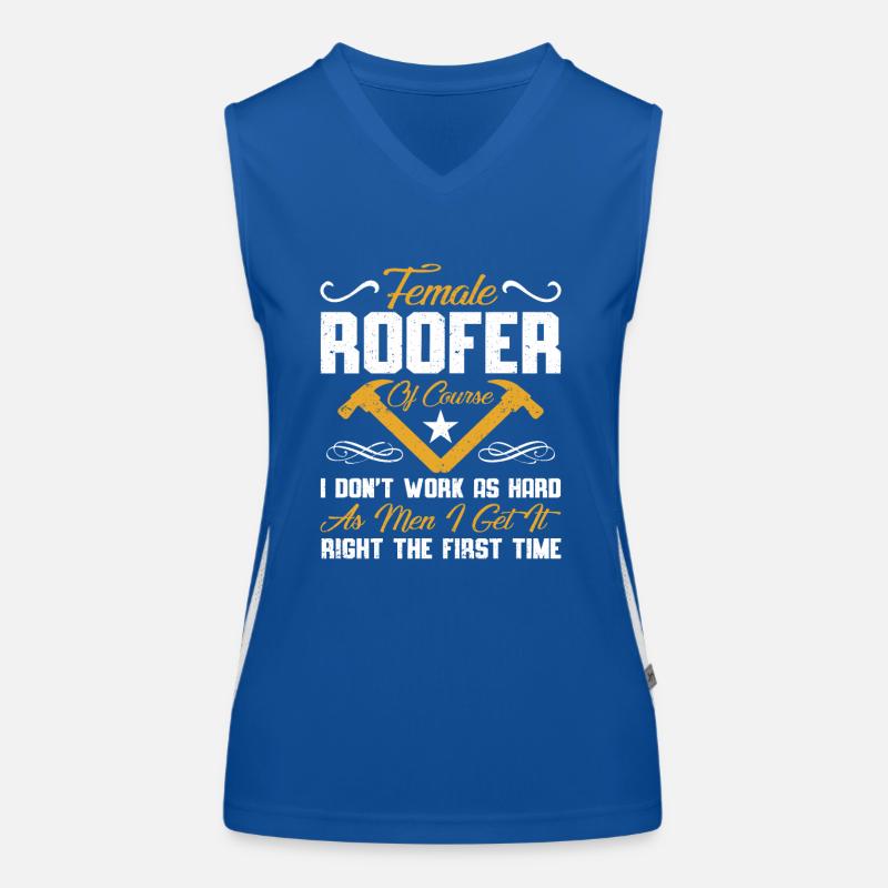Dachdecker Geschenk Arbeit Handwerker Dachdecker Funktionelles Kontrast-Tank Top für Frauen