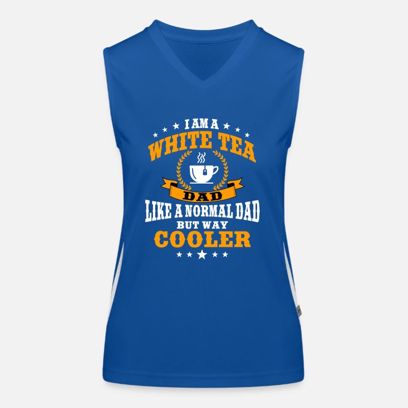 Funny White Tea Daddy Outfit Father's Day Women's Functional Contrast Tank Top