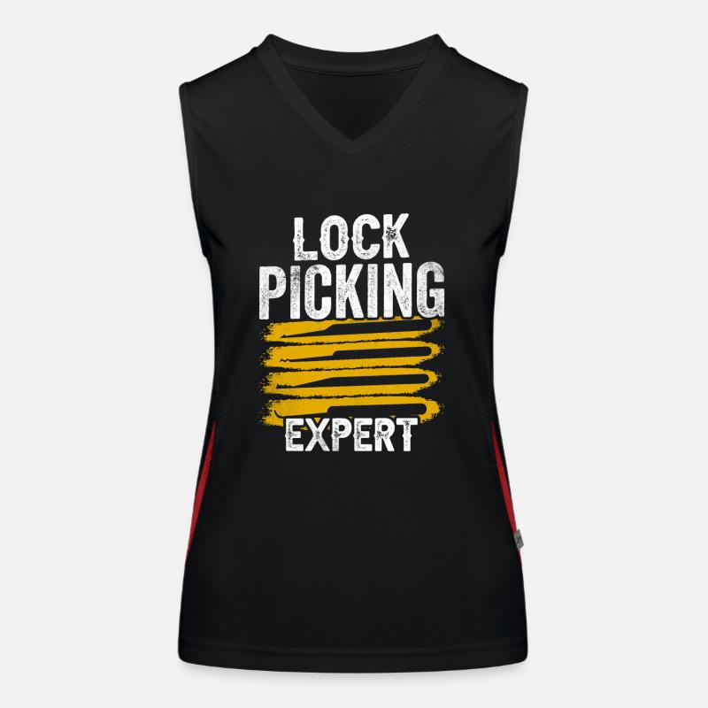 Lockpicking Expert Lock Picking Lock Cracking Débardeur respirant contrasté Femme