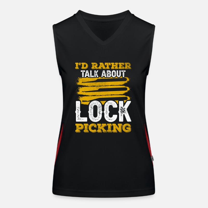 I'd rather talk about lock picking Women's Functional Contrast Tank Top