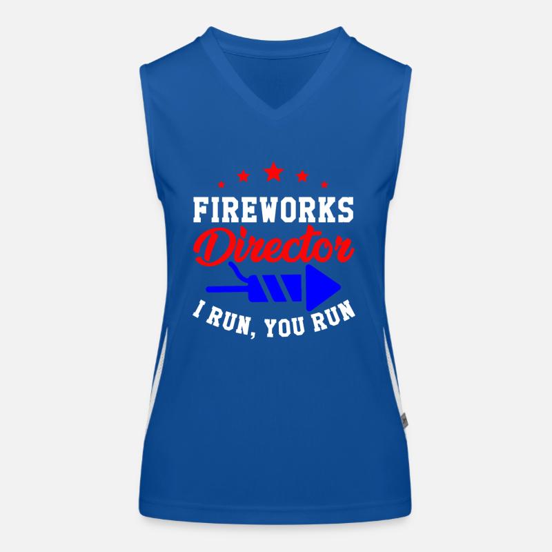 4. Juli Feuerwerksdirektor Funktionelles Kontrast-Tank Top für Frauen
