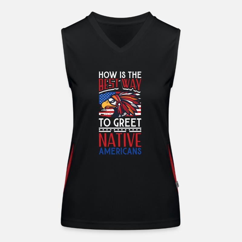 Indische Ureinwohner Geschichte Der Indigenen Funktionelles Kontrast-Tank Top für Frauen