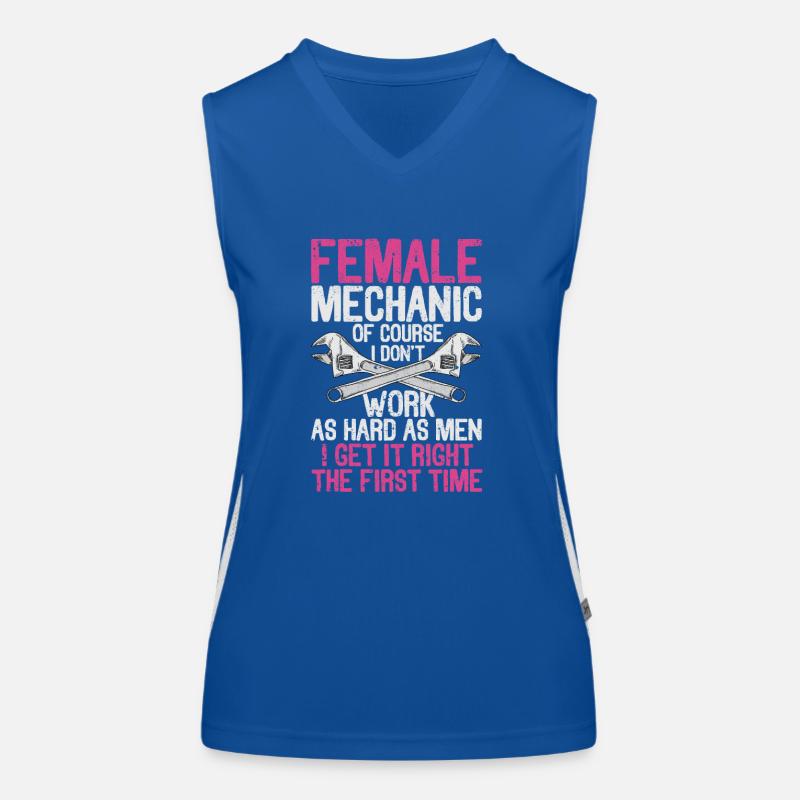 Mechanikerin Auto Auto Mädchen Garage Handwerker Funktionelles Kontrast-Tank Top für Frauen