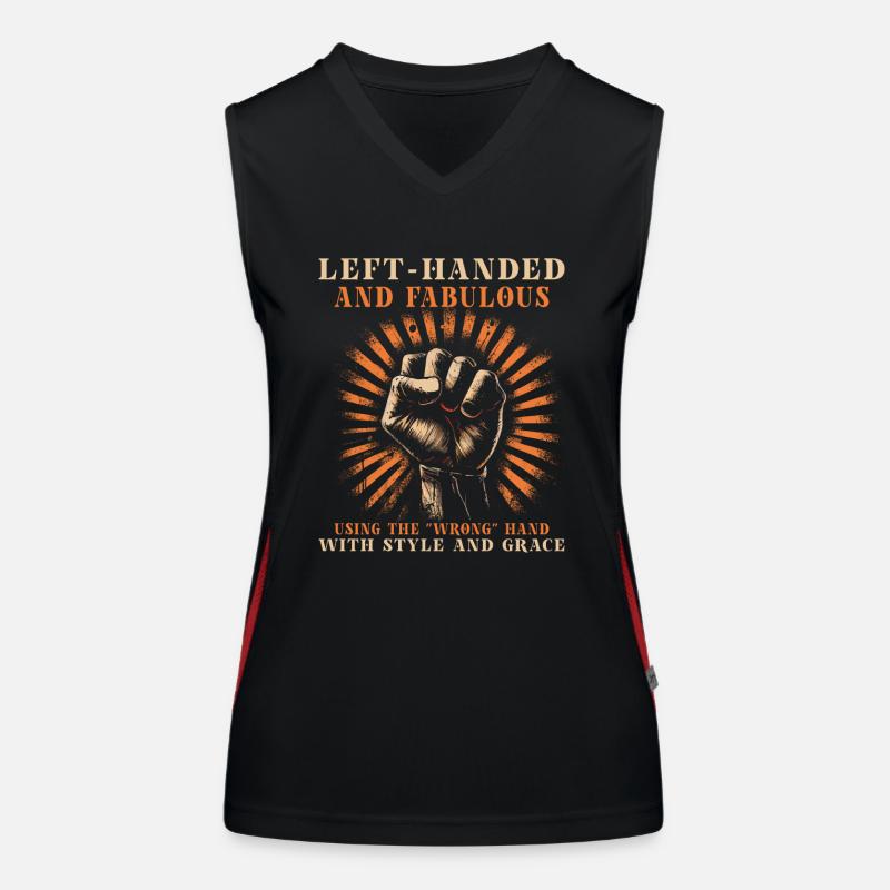 Left Handed Lefty Left-Hander Leftie Buddy Funktionelles Kontrast-Tank Top für Frauen
