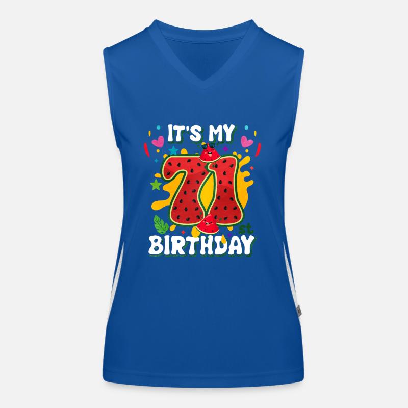 71e anniversaire Pastèque Débardeur respirant contrasté Femme