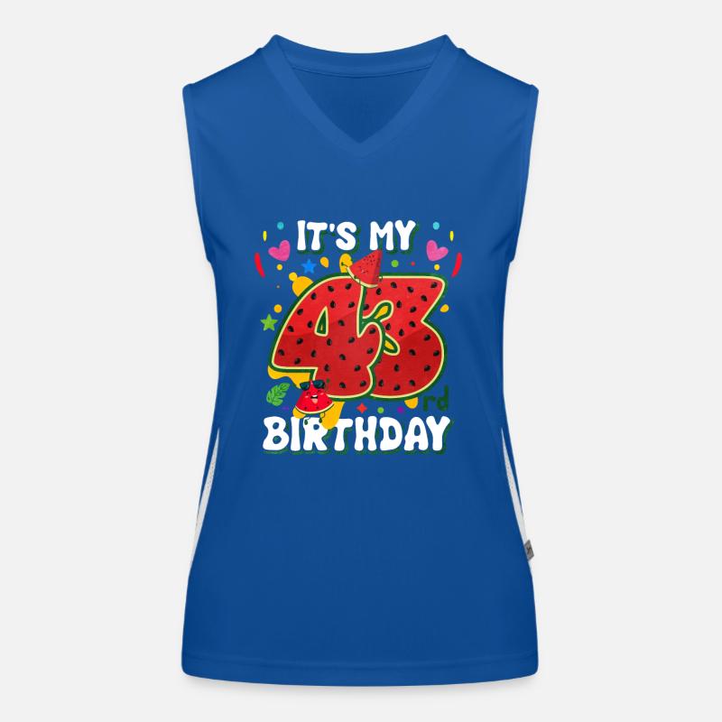 43e anniversaire Pastèque Débardeur respirant contrasté Femme