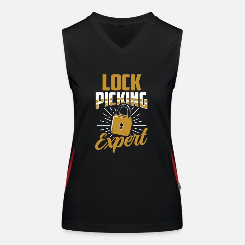 Lockpicking Experte Knacken Schloss Lock Picking Funktionelles Kontrast-Tank Top für Frauen
