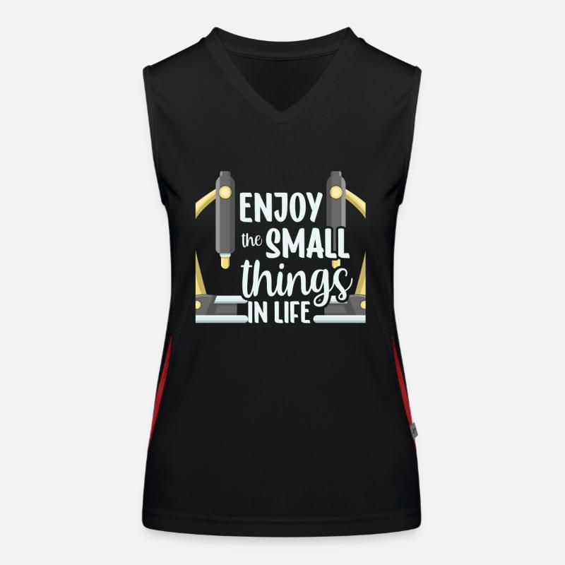 Genießen Sie Die Kleinen Dinge Des Lebens Sprüche Funktionelles Kontrast-Tank Top für Frauen