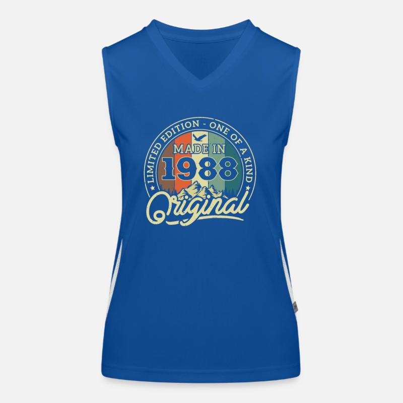 Vintage 1988 Birthday Gift Women's Functional Contrast Tank Top