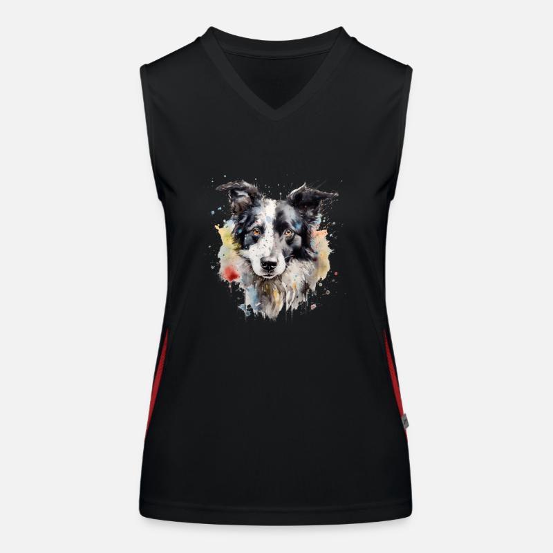Border Collie Débardeur respirant contrasté Femme