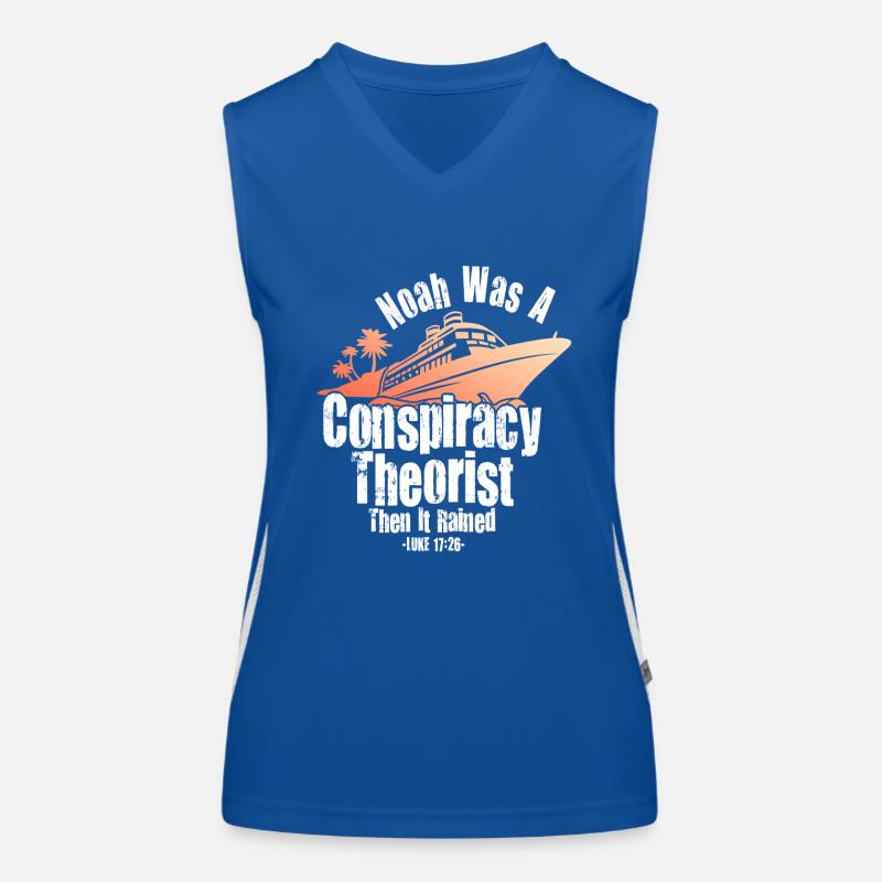 Noah Was A Conspiracy Theorist And The It Rained Women's Functional Contrast Tank Top