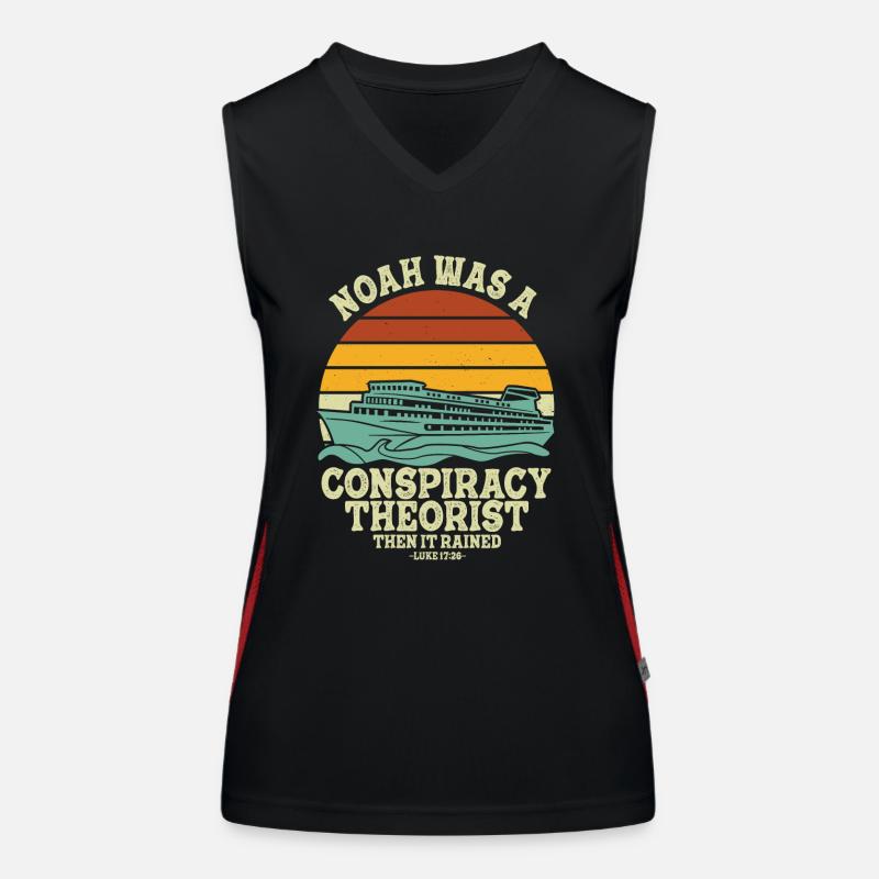 Noah war ein Verschwörungstheoretiker und es regnete Funktionelles Kontrast-Tank Top für Frauen
