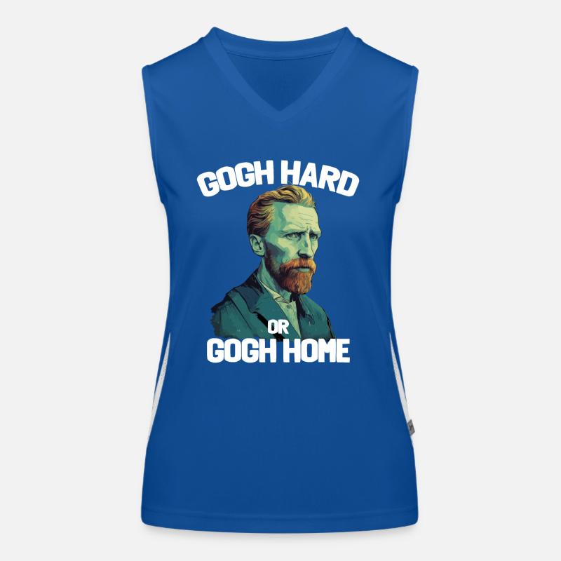 Gogh Hard oder Gogh Home Funktionelles Kontrast-Tank Top für Frauen