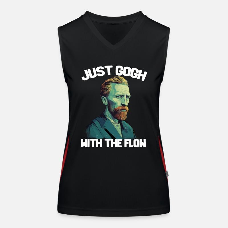 Nur Gogh mit dem Strom Funktionelles Kontrast-Tank Top für Frauen