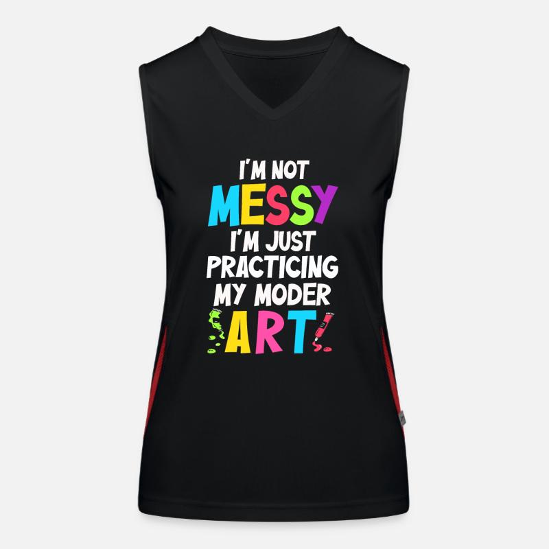 Ich bin kein chaotisches Gemälde mit moderner Kunst Funktionelles Kontrast-Tank Top für Frauen