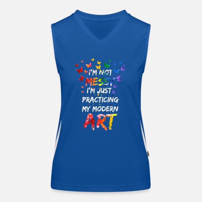 Ich bin kein chaotisches Gemälde mit moderner Kunst Funktionelles Kontrast-Tank Top für Frauen