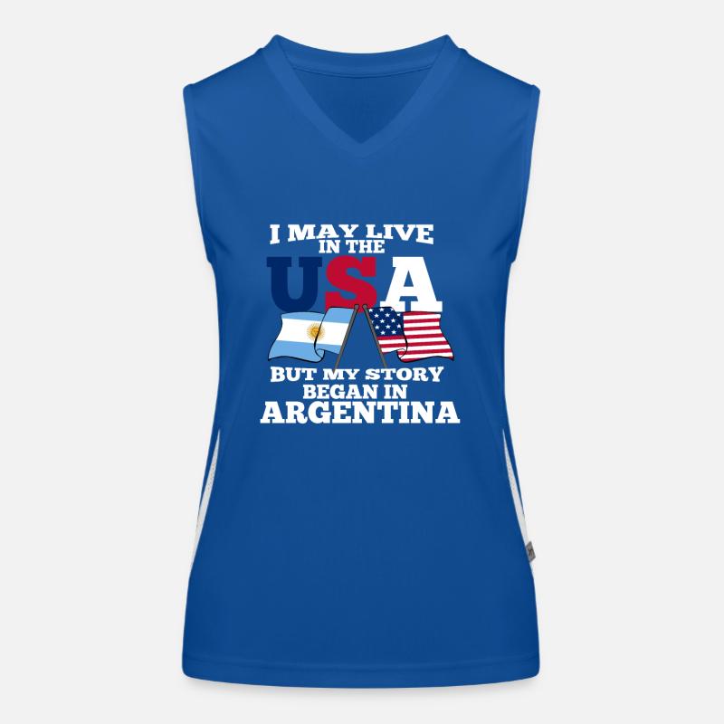 Argentinien Funktionelles Kontrast-Tank Top für Frauen