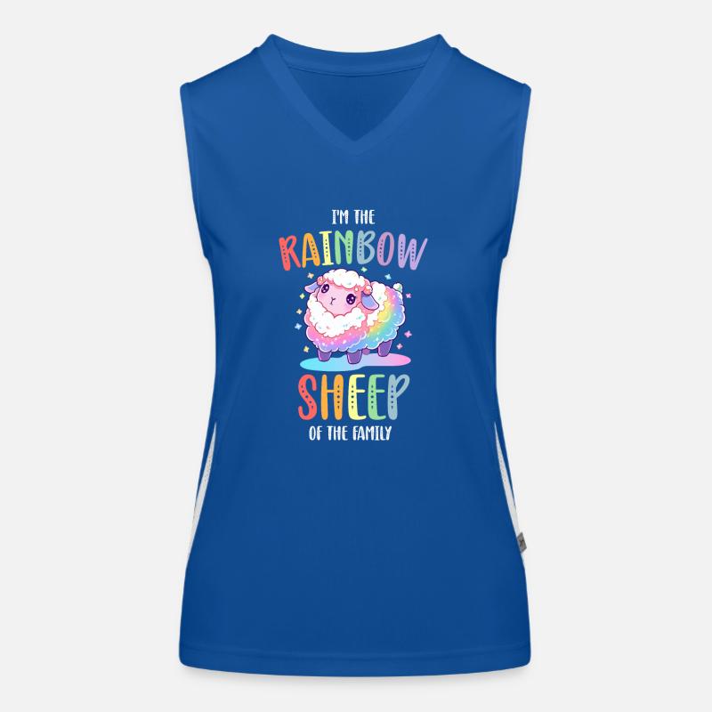 Rainbow Sheep LGBTQ Transgender Pride Community Débardeur respirant contrasté Femme
