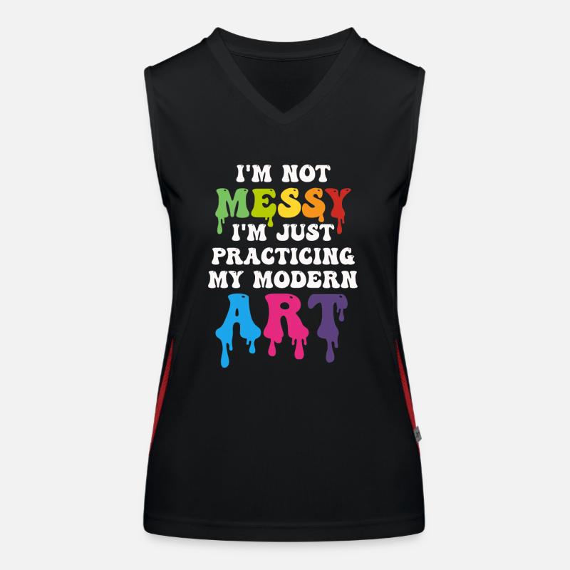Ich bin kein chaotisches Gemälde mit moderner Kunst Funktionelles Kontrast-Tank Top für Frauen