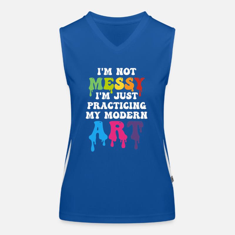 Ich bin kein chaotisches Gemälde mit moderner Kunst Funktionelles Kontrast-Tank Top für Frauen