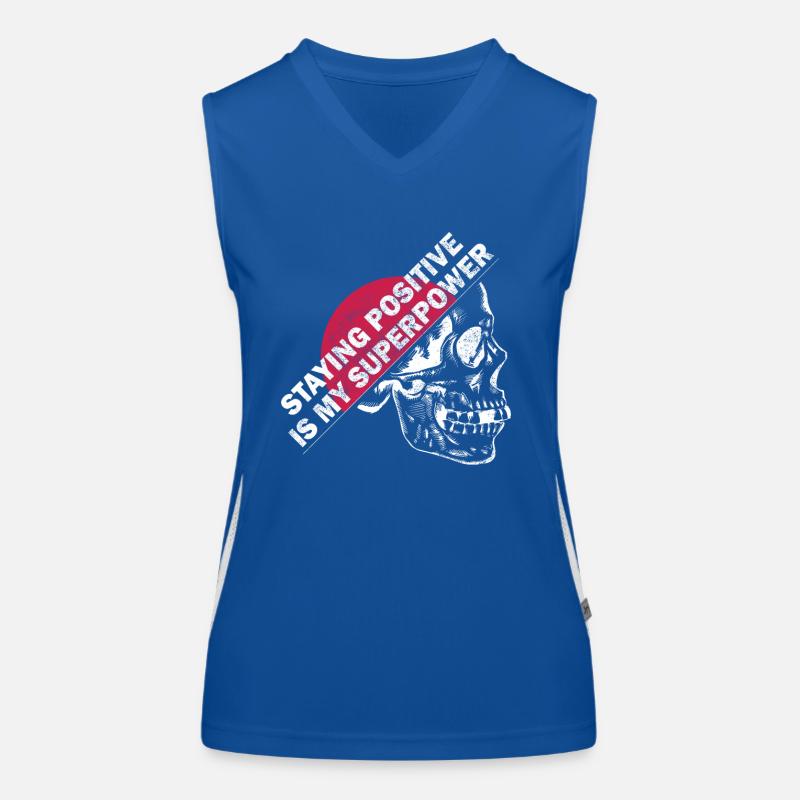 Staying Positive Is My Superpower Women's Functional Contrast Tank Top