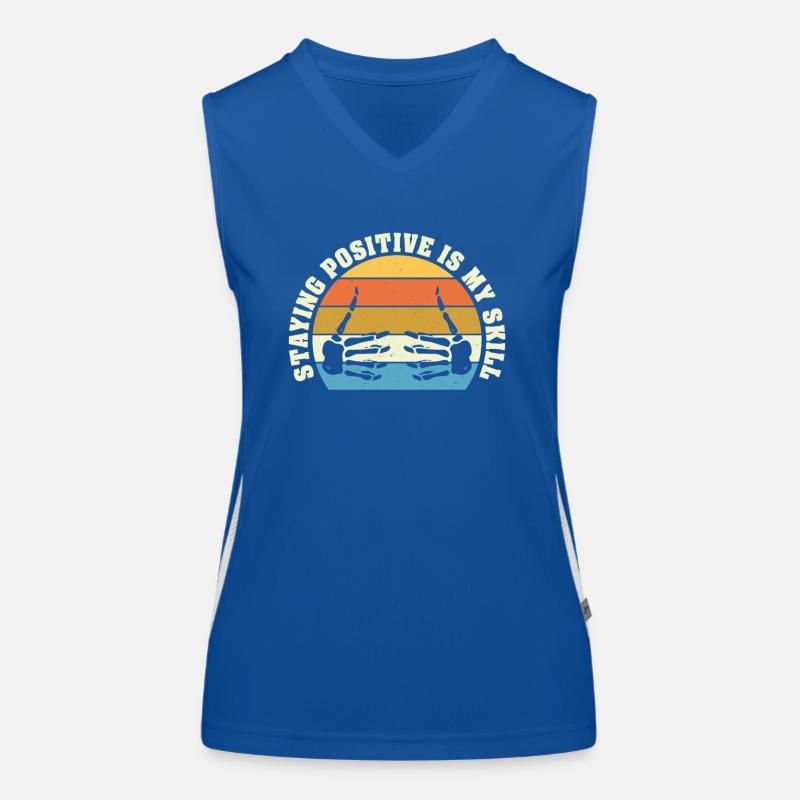 Staying Positive Is My Skill Women's Functional Contrast Tank Top