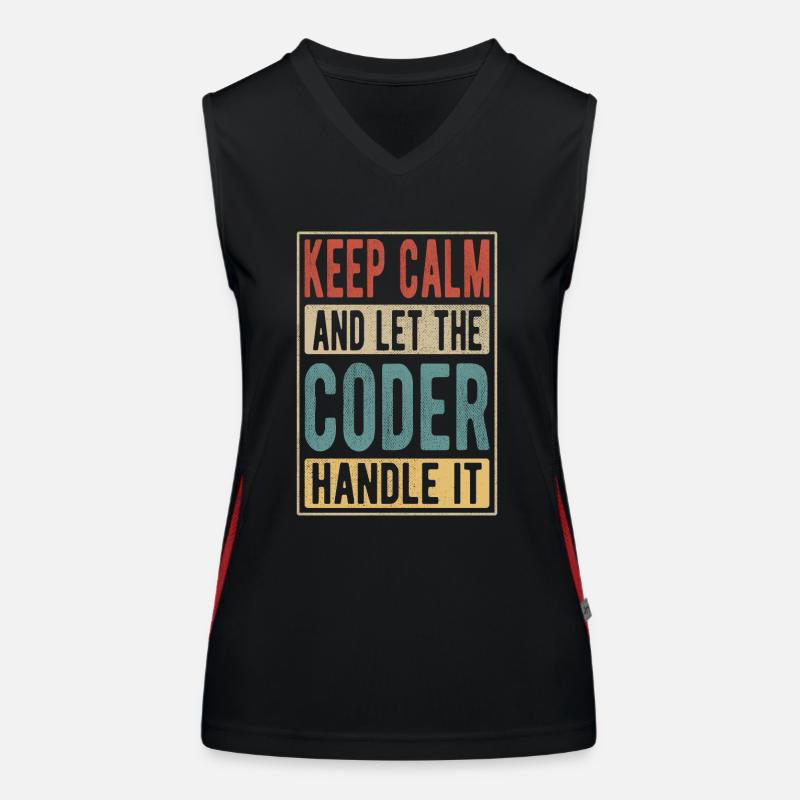 Codierer Retro Geschenk Funktionelles Kontrast-Tank Top für Frauen