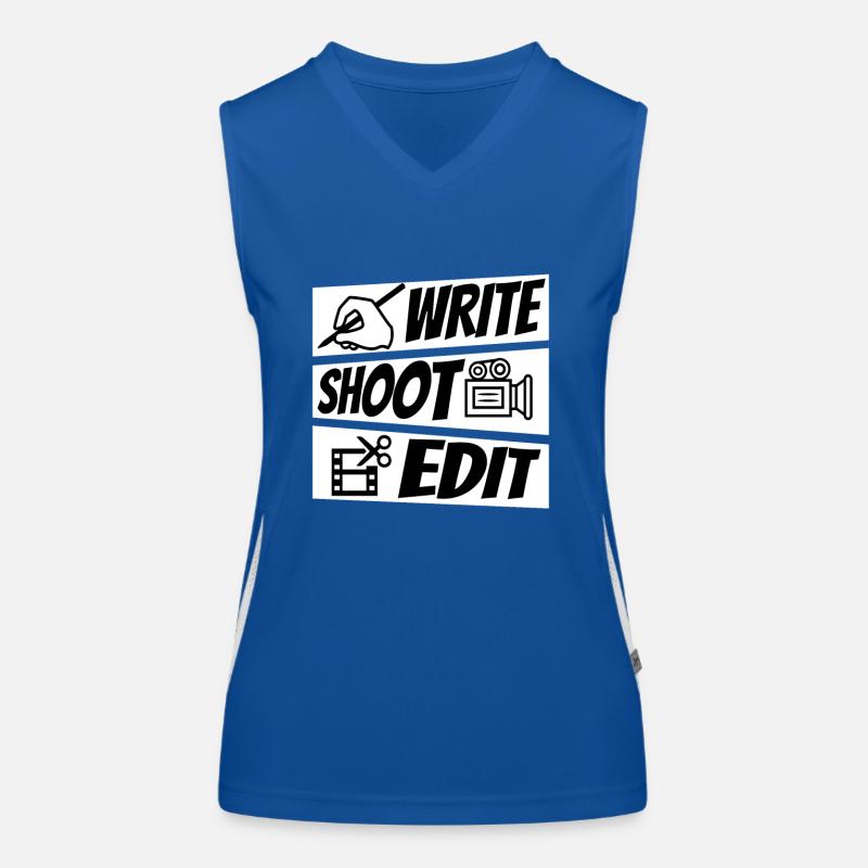 Write Shoot Edit Repeat Women's Functional Contrast Tank Top