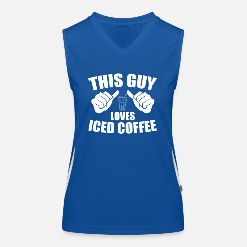 Dieser Typ Liebt Eiskaffee Funktionelles Kontrast-Tank Top für Frauen