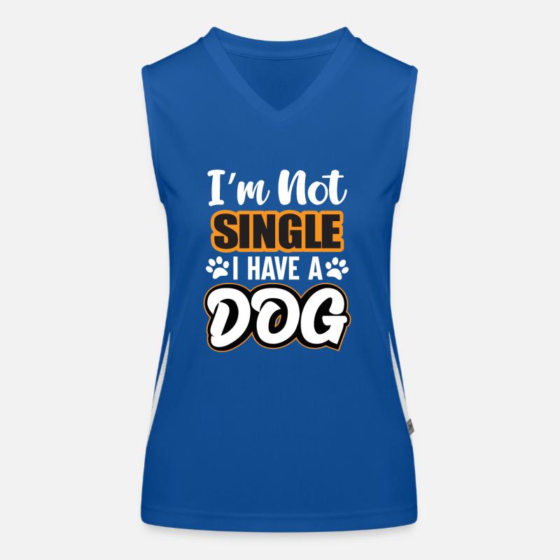 Im Not Single I Have A Dog Funktionelles Kontrast-Tank Top für Frauen