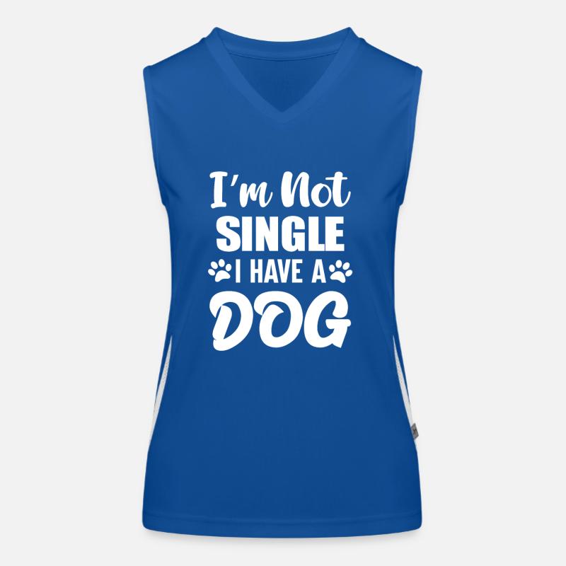 Im Not Single I Have A Dog Women's Functional Contrast Tank Top