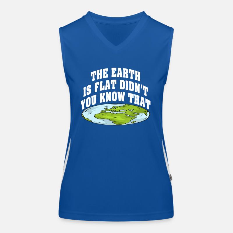 The Earth Is Flat Didn't You Know That? Women's Functional Contrast Tank Top