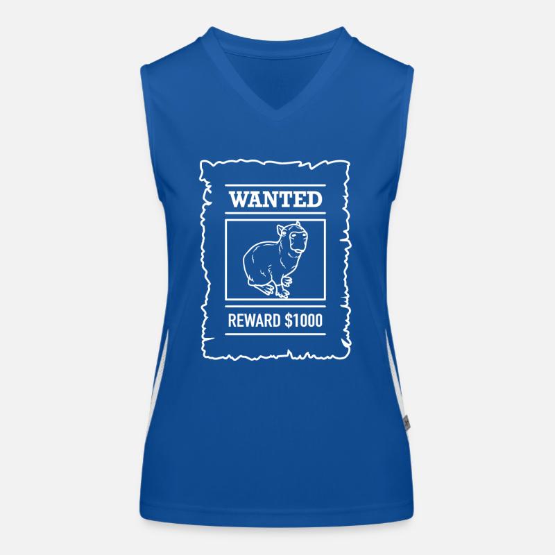 Capybara-Verbrecher gesucht Funktionelles Kontrast-Tank Top für Frauen
