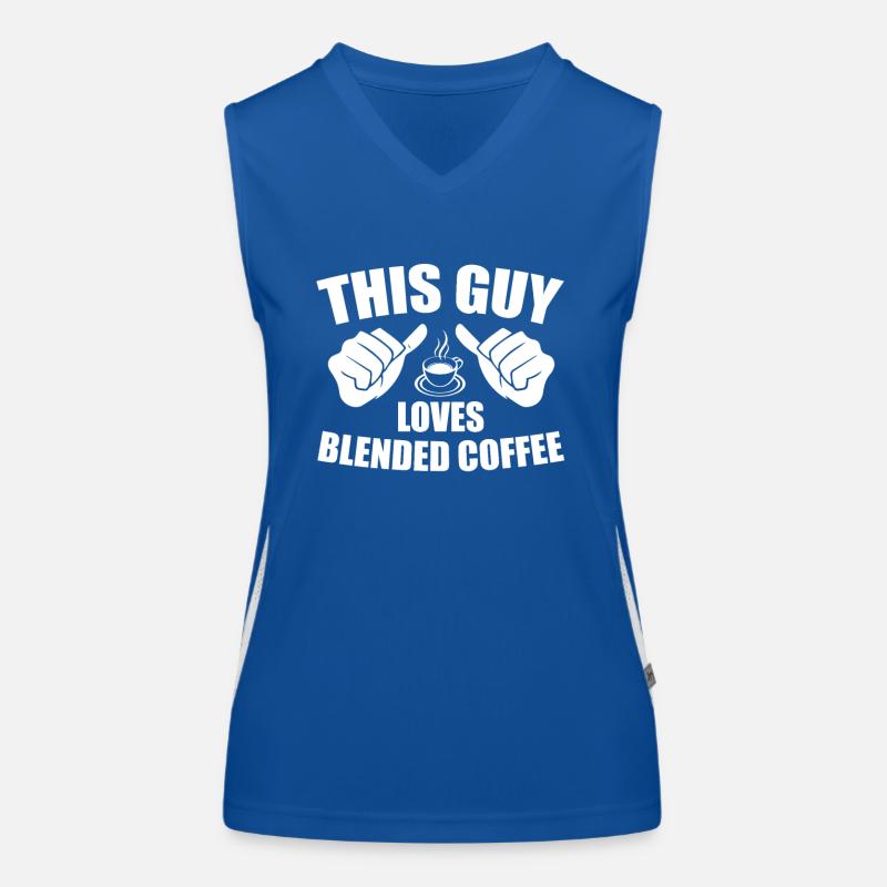 Ce gars aime le café mélangé Débardeur respirant contrasté Femme