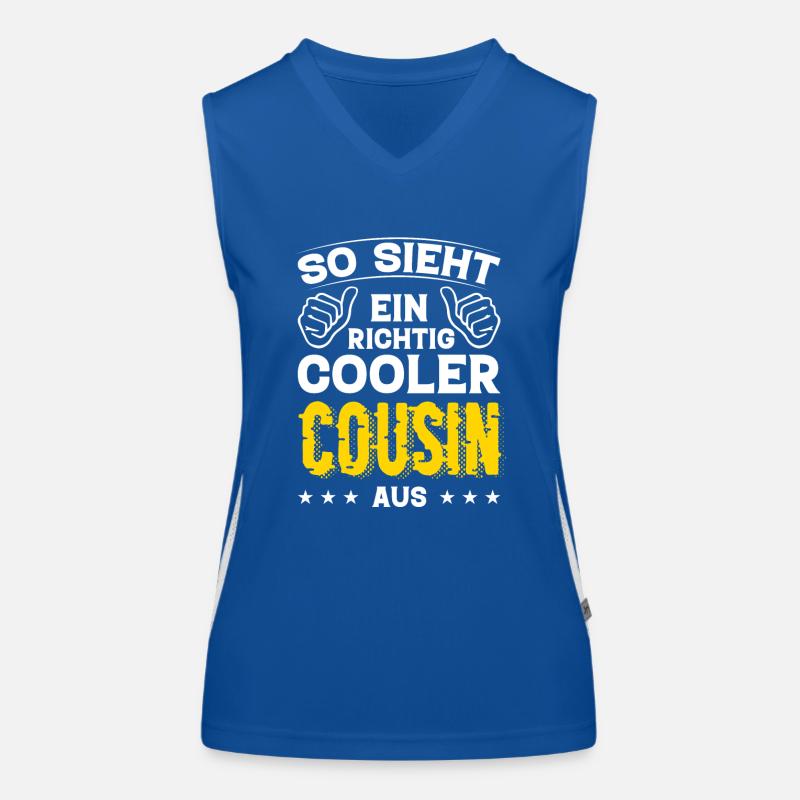 Cousin Cousin Geburtstag Cousin Sprüche Bester Funktionelles Kontrast-Tank Top für Frauen
