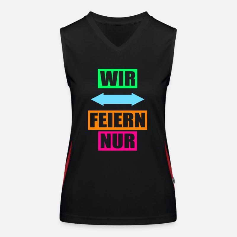Junggesellenabschied Poltern Polterabend JGA Funktionelles Kontrast-Tank Top für Frauen