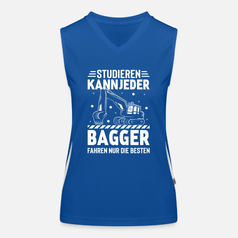 Bagger Baggerfahrer Baugeräte Baustelle Funktionelles Kontrast-Tank Top für Frauen