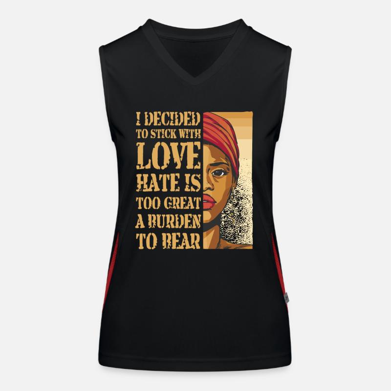 Hate Is Too Great A Burden To Bear Women's Functional Contrast Tank Top