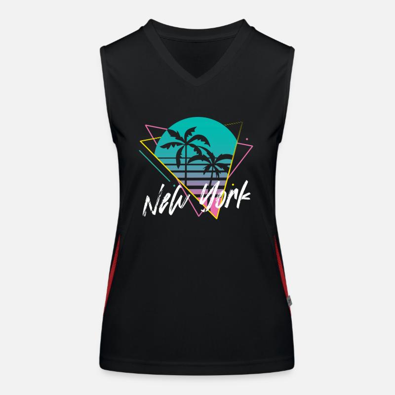 New York Funktionelles Kontrast-Tank Top für Frauen