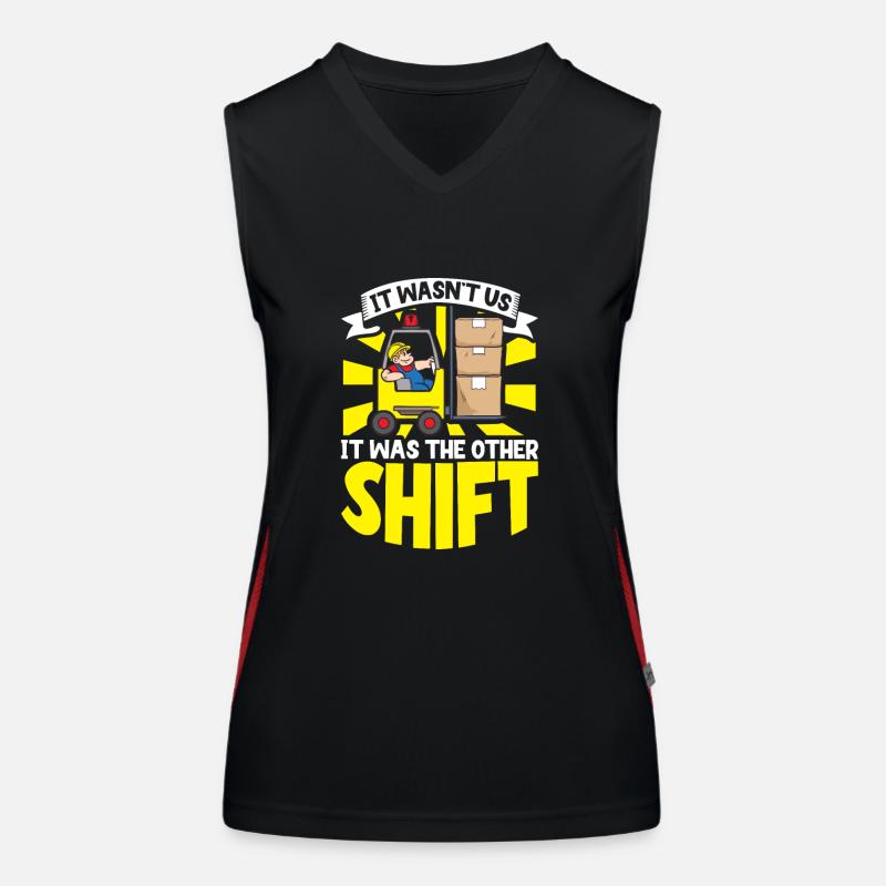 Forklift Driver Warehouse Forklift Women's Functional Contrast Tank Top